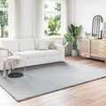 Rutschfester Kunstfellteppich Olite Polyester Grau