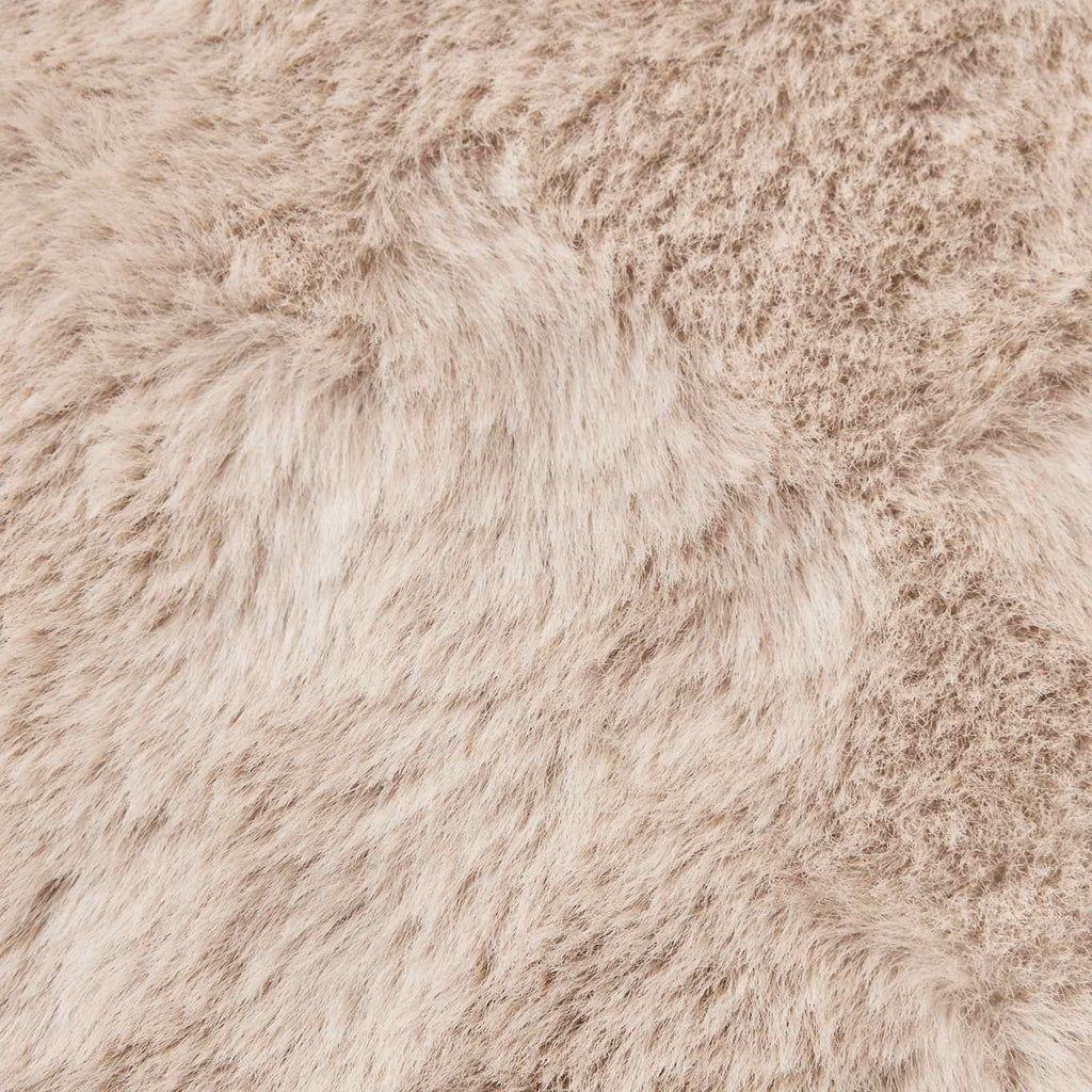 Rutschfester Kunstfellteppich Olite Polyester Taupe