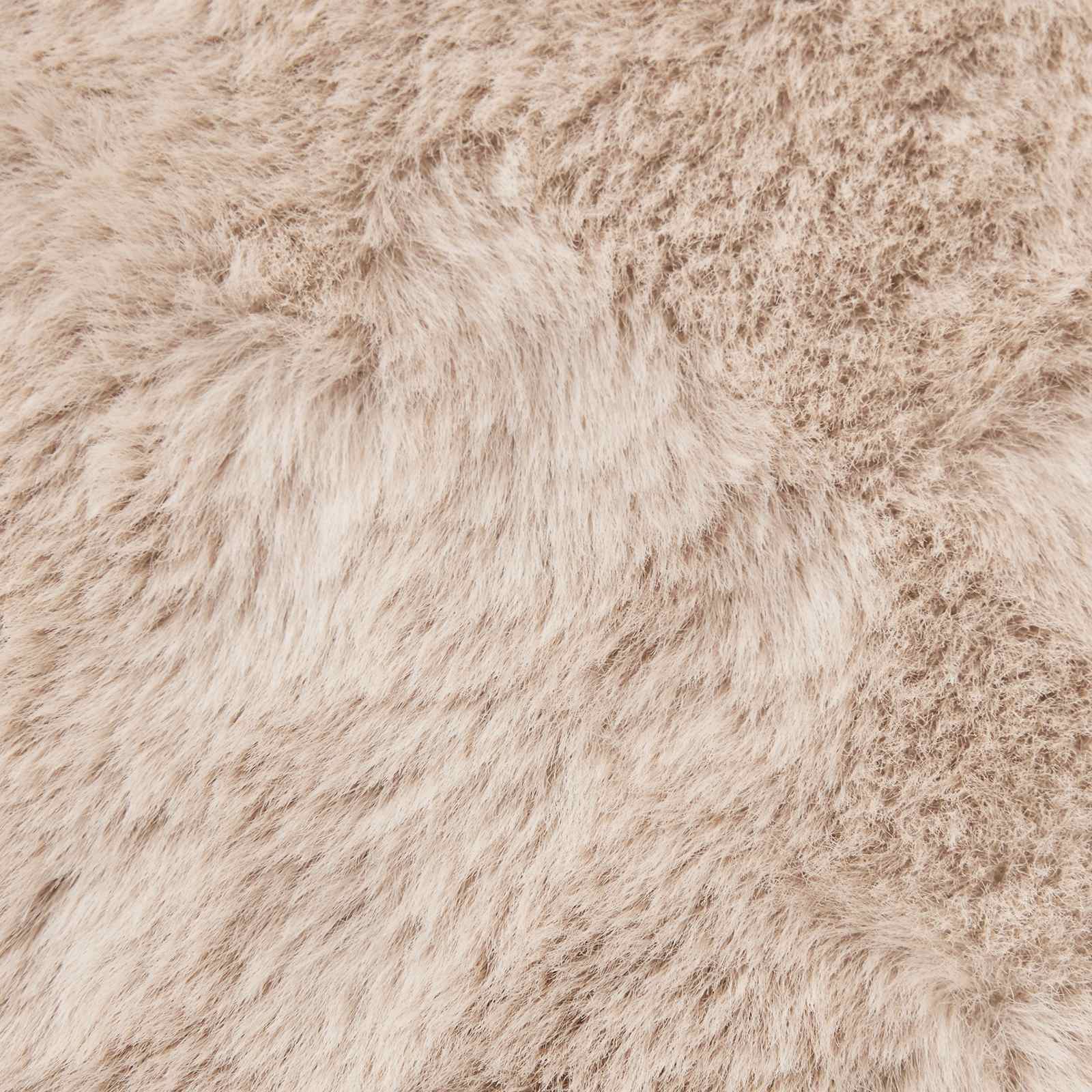 Rutschfester Kunstfellteppich Olite Polyester Taupe