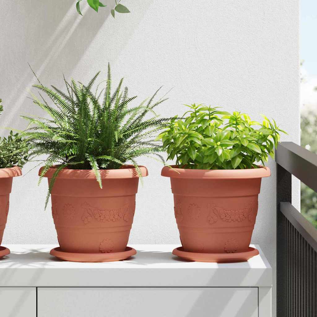 Runder Blumentopf 6 Pcs Ø 26 X 21,5 Cm Kunststoff