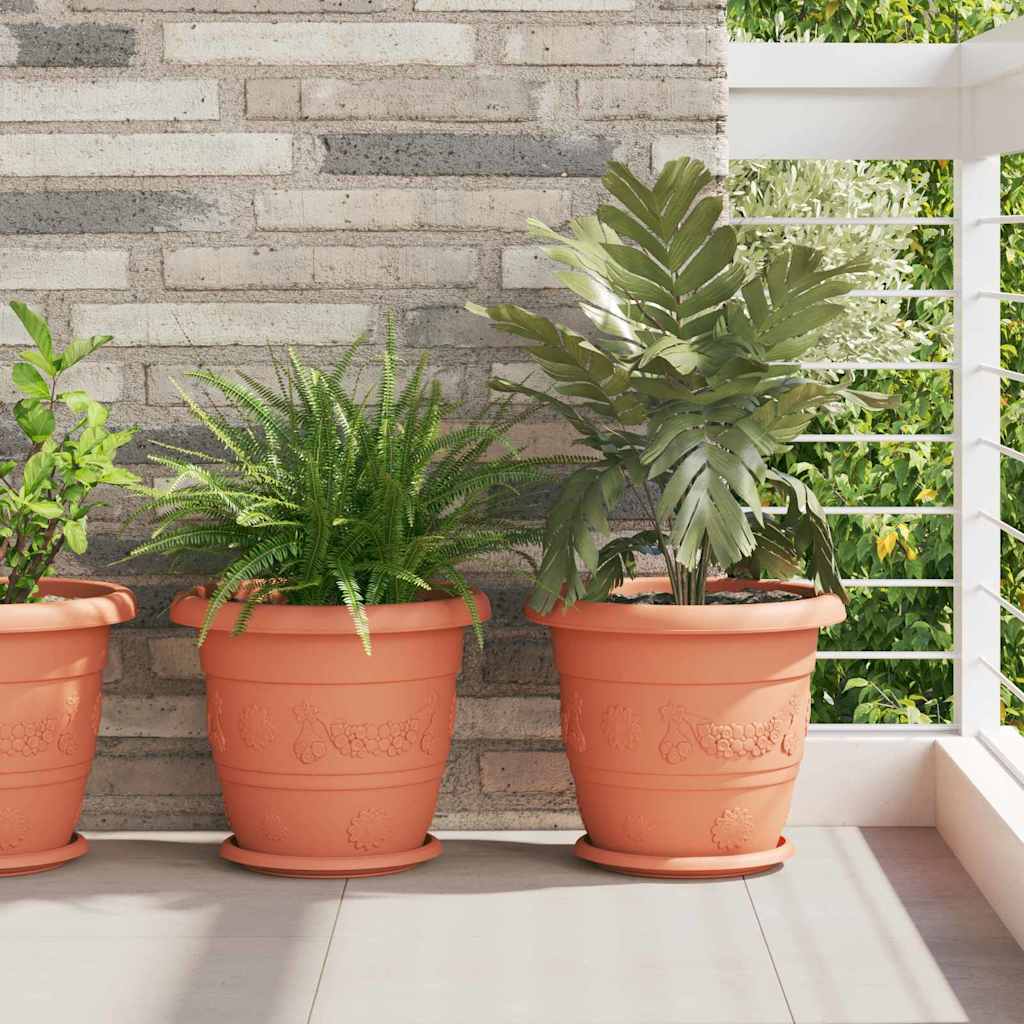 Runder Blumentopf 6 Pcs Ø 26 X 21,5 Cm Kunststoff