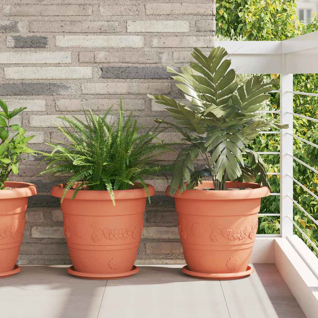 Runder Blumentopf 6 Pcs Ø 26 X 21,5 Cm Kunststoff