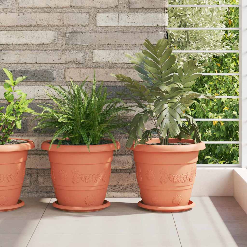 Runder Blumentopf 6 Pcs Ø 26 X 21,5 Cm Kunststoff