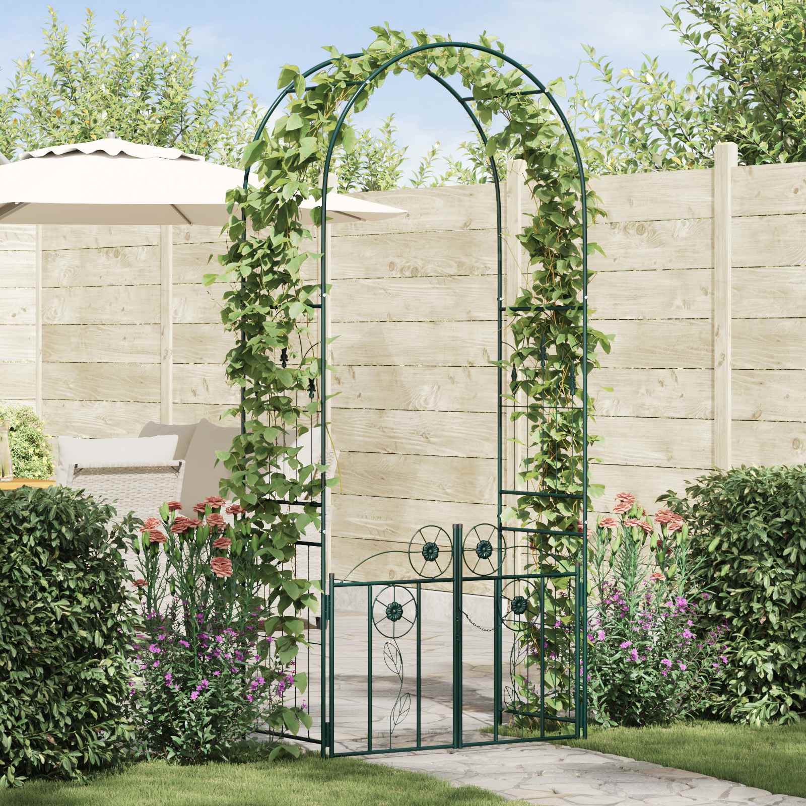 Gartenbogen Mit Schloss 102 X 50 X 218 Cm