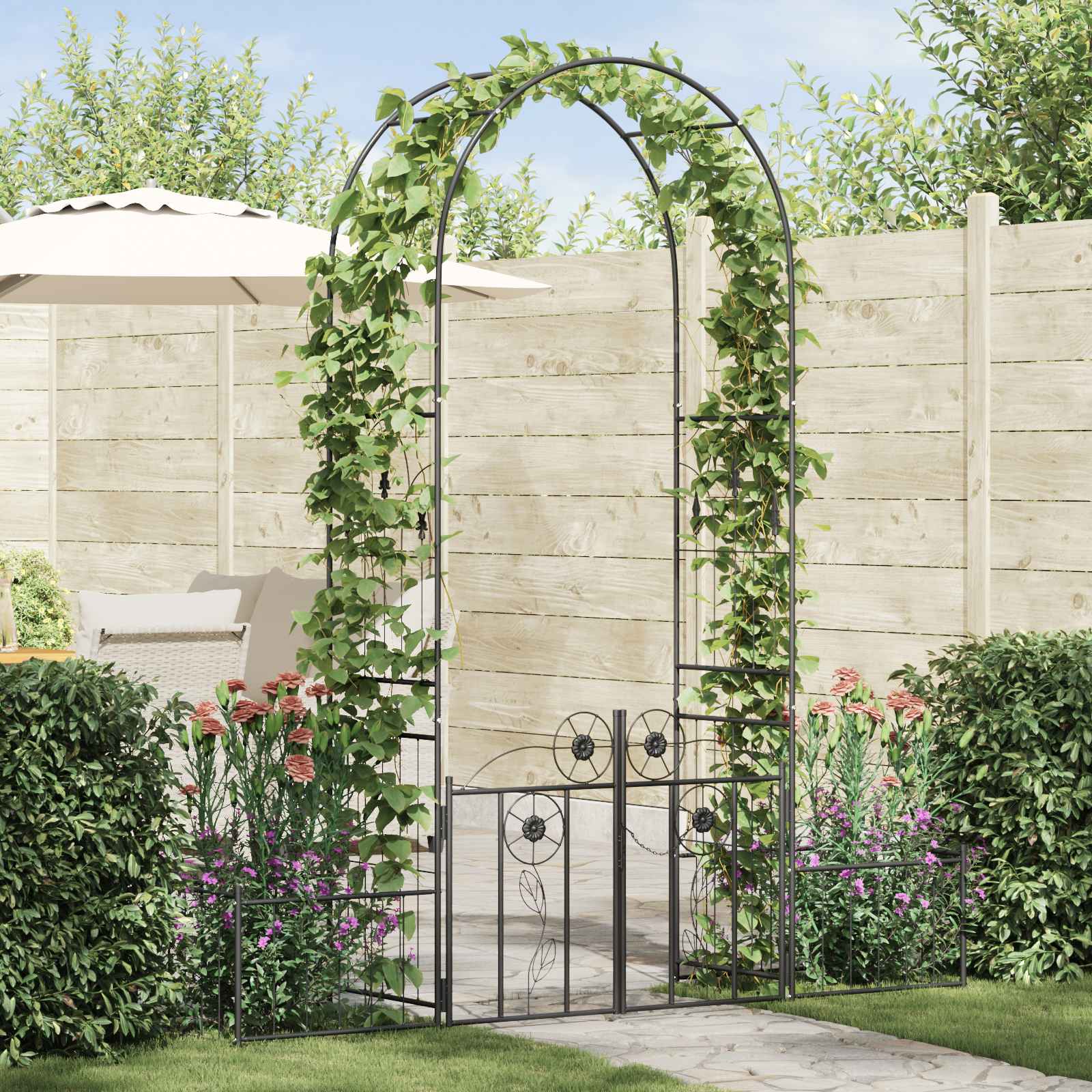 Gartenbogen Mit Schloss 102 X 50 X 218 Cm