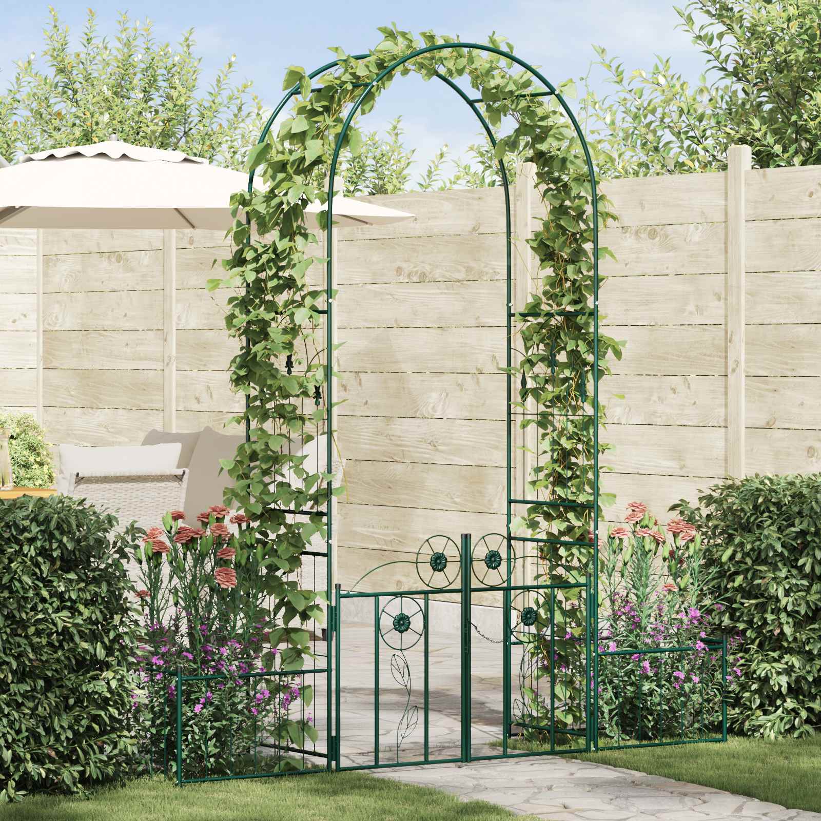 Gartenbogen Mit Schloss 102 X 50 X 218 Cm