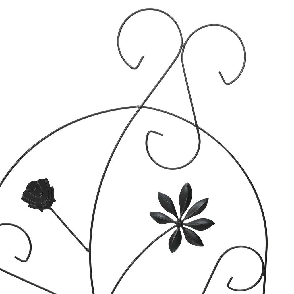 Gartenzaun Mit Schloss 3 Pcs 112 X 39,5 Cm Stahl