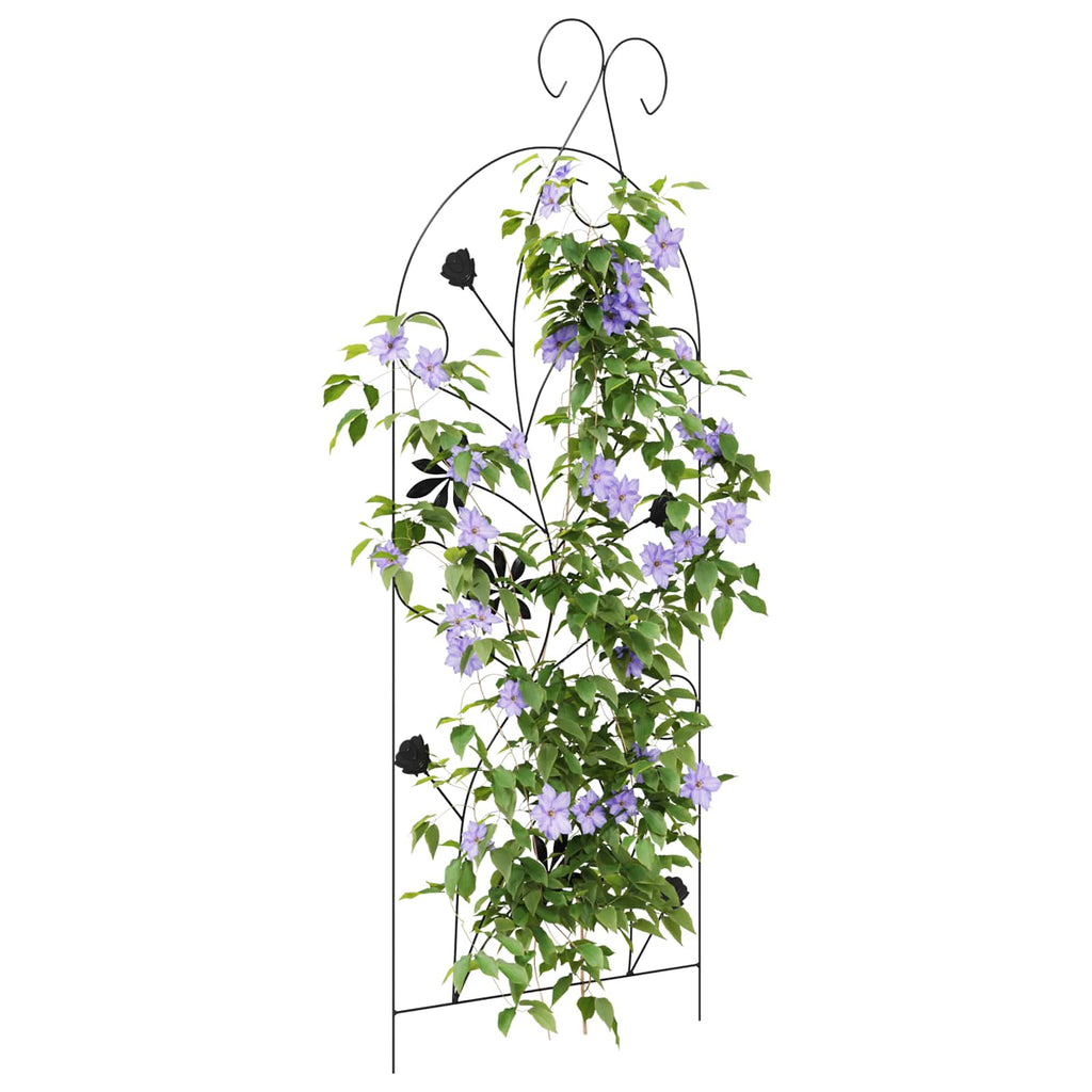 Gartenzaun Mit Schloss 3 Pcs 112 X 39,5 Cm Stahl