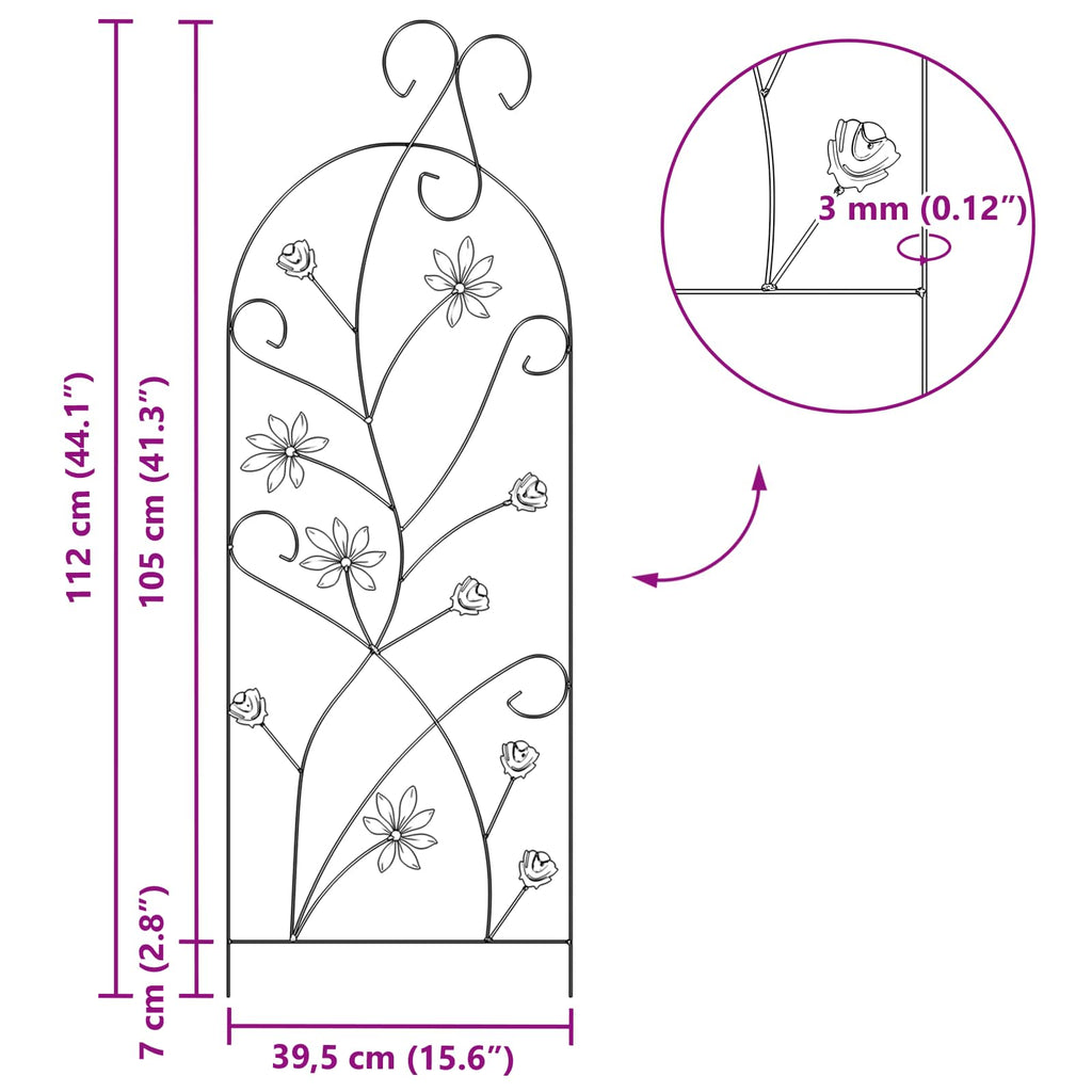 Gartenzaun Mit Schloss 3 Pcs 112 X 39,5 Cm Stahl