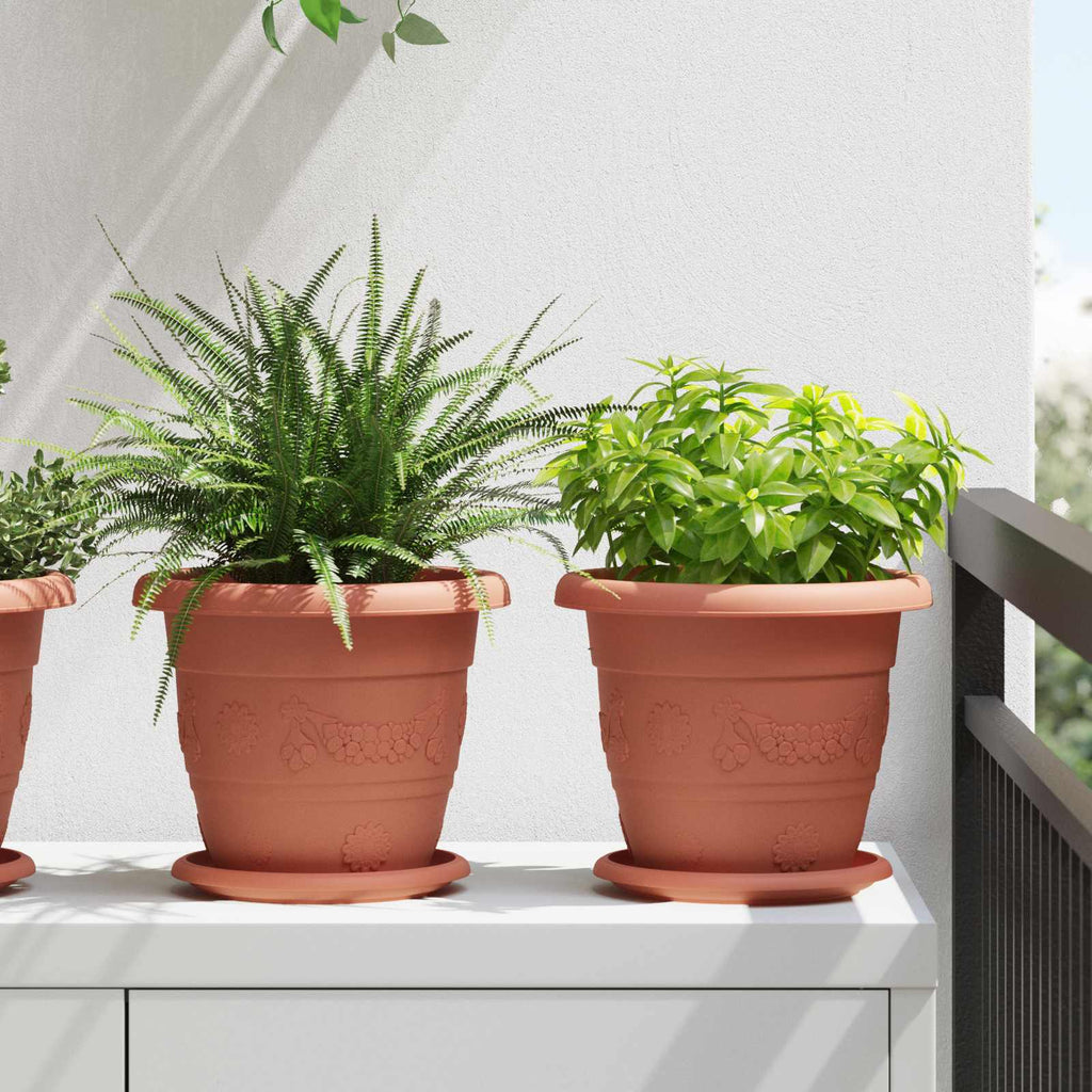 Blumentöpfe 6 Pcs Ø 26 X 21,5 Cm Kunststoff