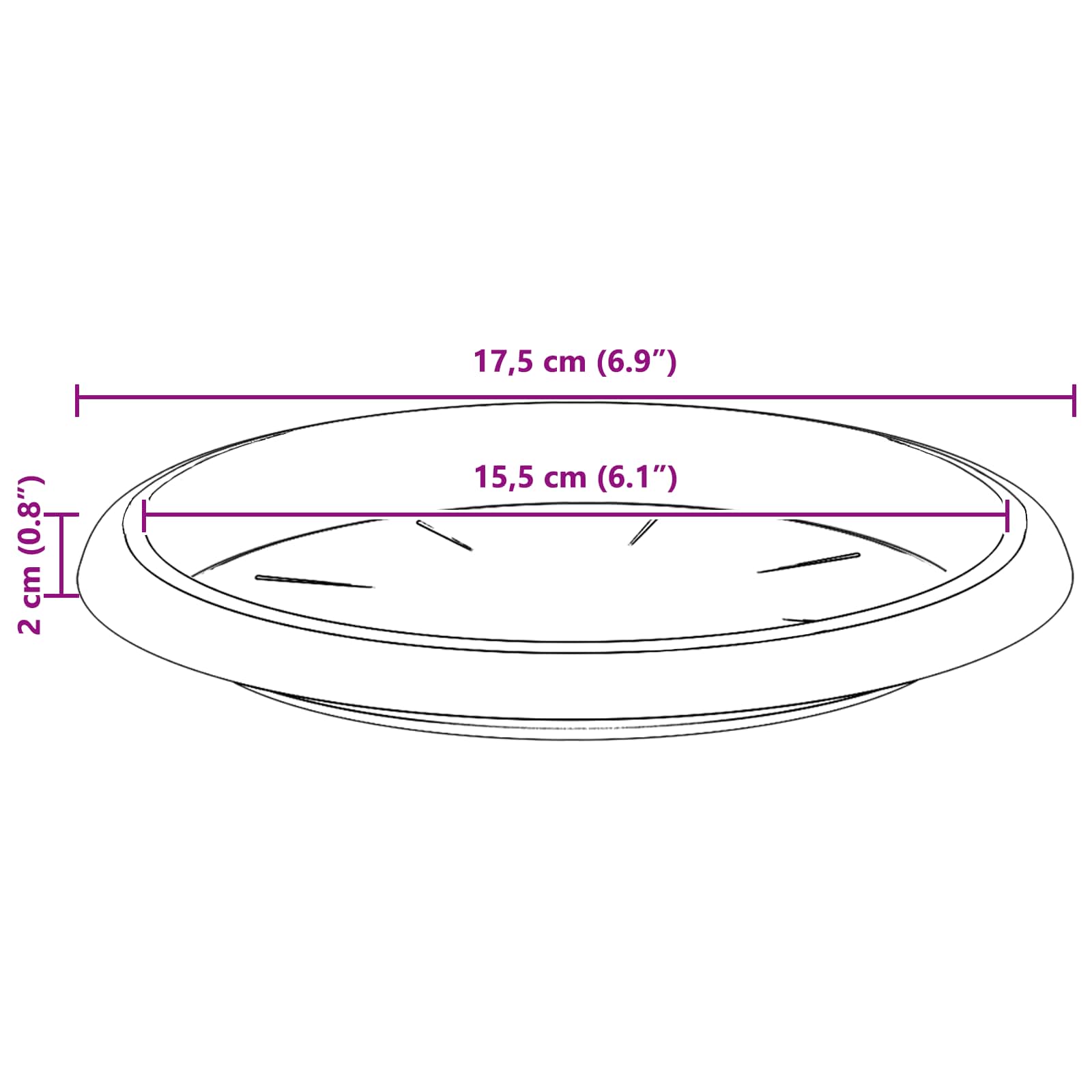 Blumentöpfe 6 Pcs Ø 26 X 21,5 Cm Kunststoff