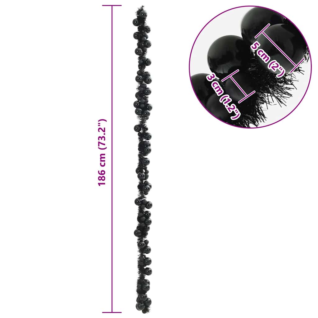 Weihnachtskugelgirlande 186 Cm Polystyrol