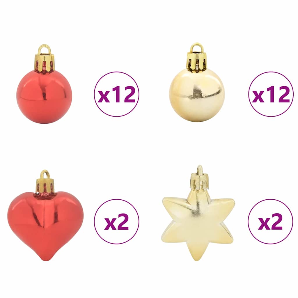 Weihnachtskugel-Set 40 Pcs Kunststoff