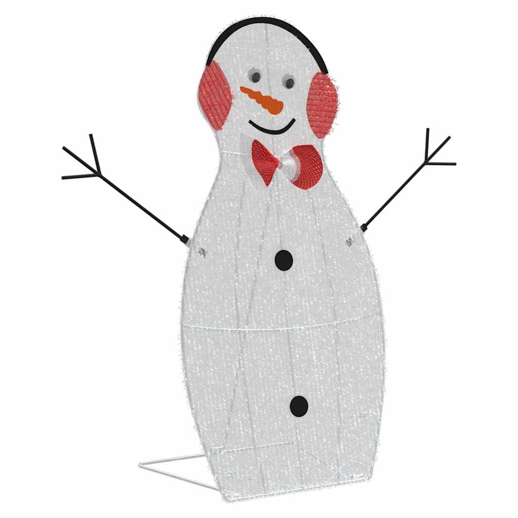 Beleuchtete Schneemann Familie 3 Pcs Warmes Weiß Polyester