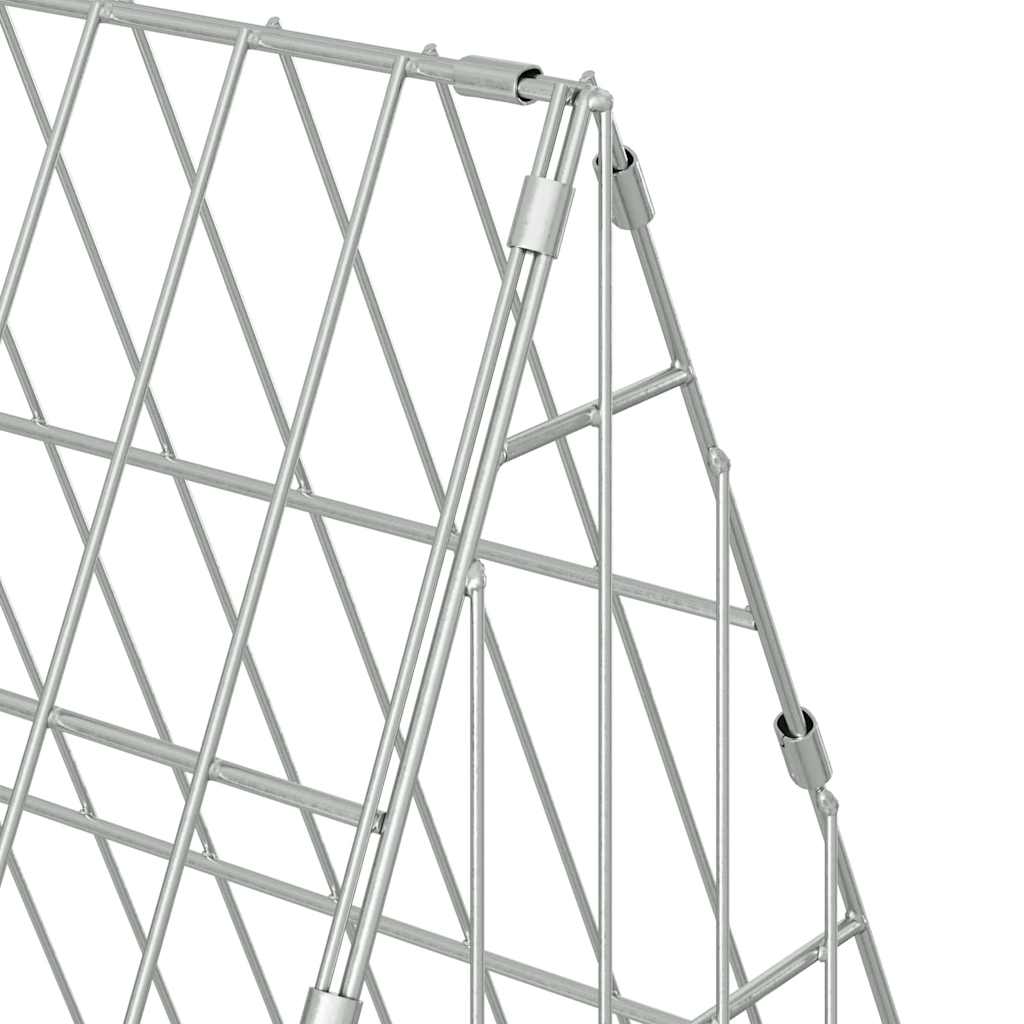 Hasenkäfig Silber 110 X 55 X 55 Cm Verzinkter Stahl