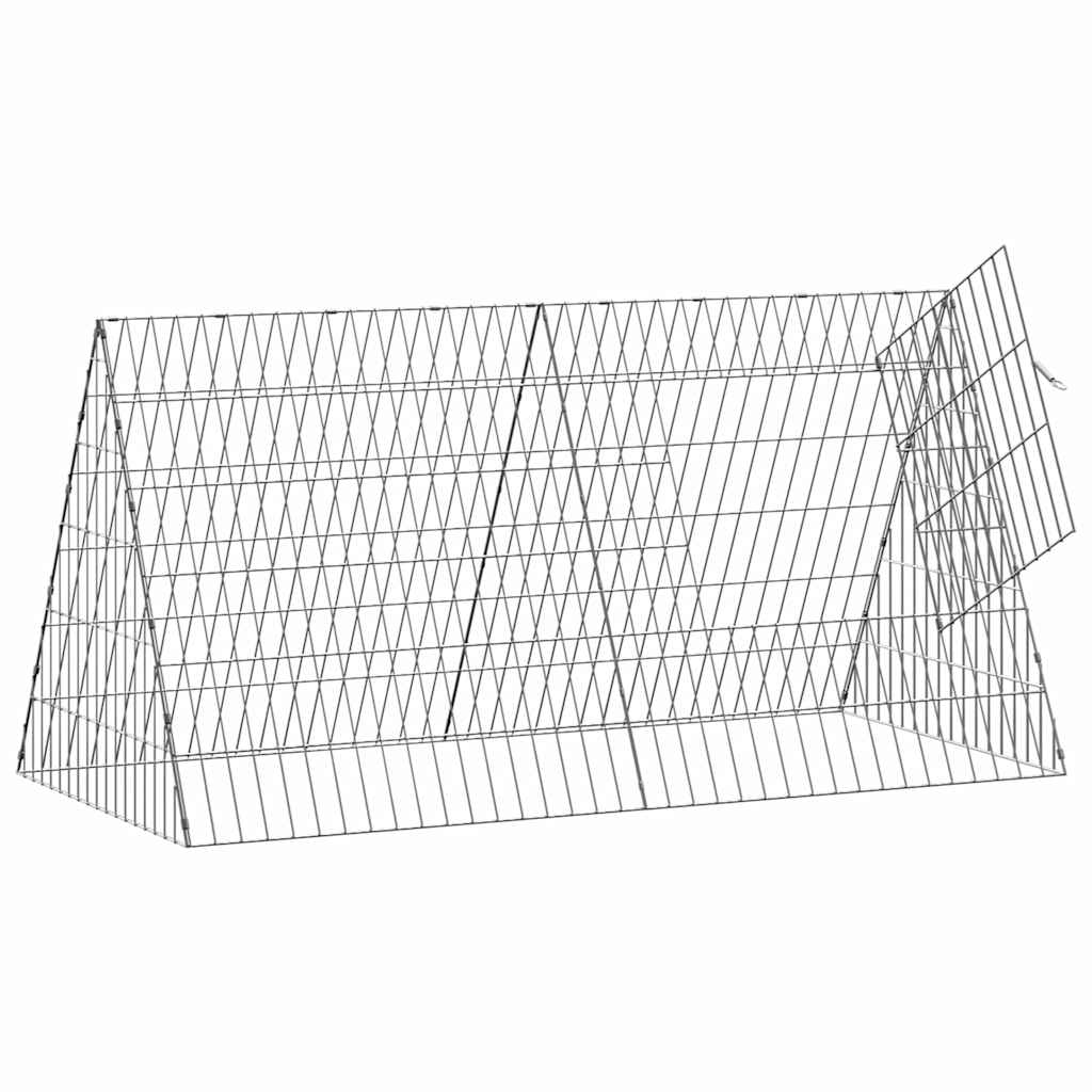 Hasenkäfig Silber 110 X 55 X 55 Cm Verzinkter Stahl
