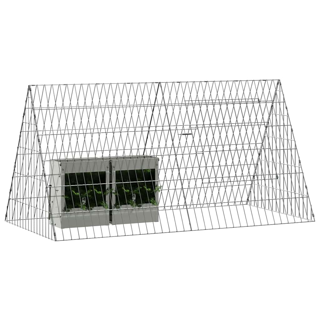 Hasenkäfig Silber 110 X 55 X 55 Cm Verzinkter Stahl