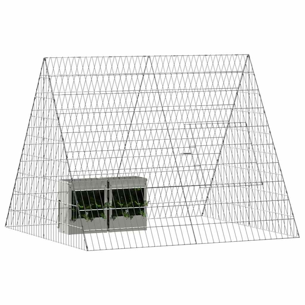 Hasenkäfig Silber 110 X 100 X 85 Cm Verzinkter Stahl