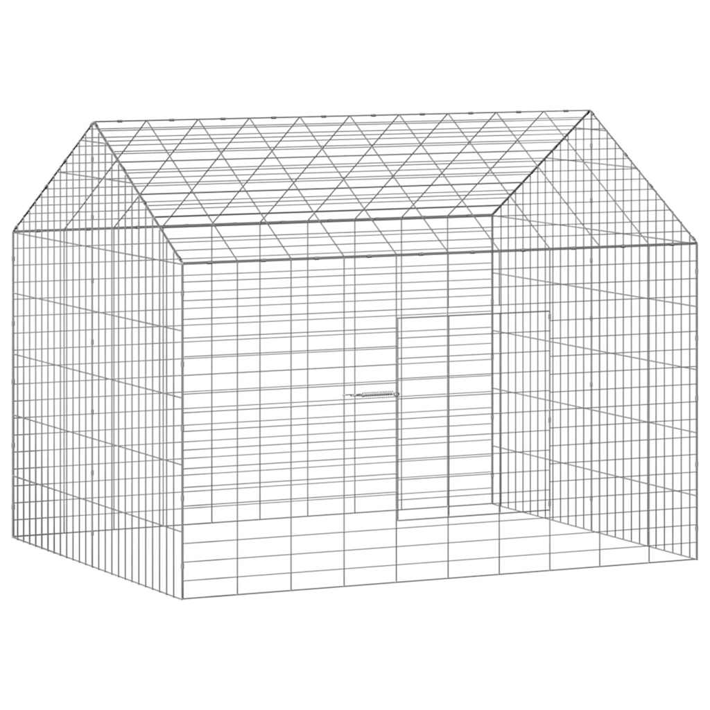 Hasenkäfig Silber 100 X 78 X 78 Cm Verzinkter Stahl