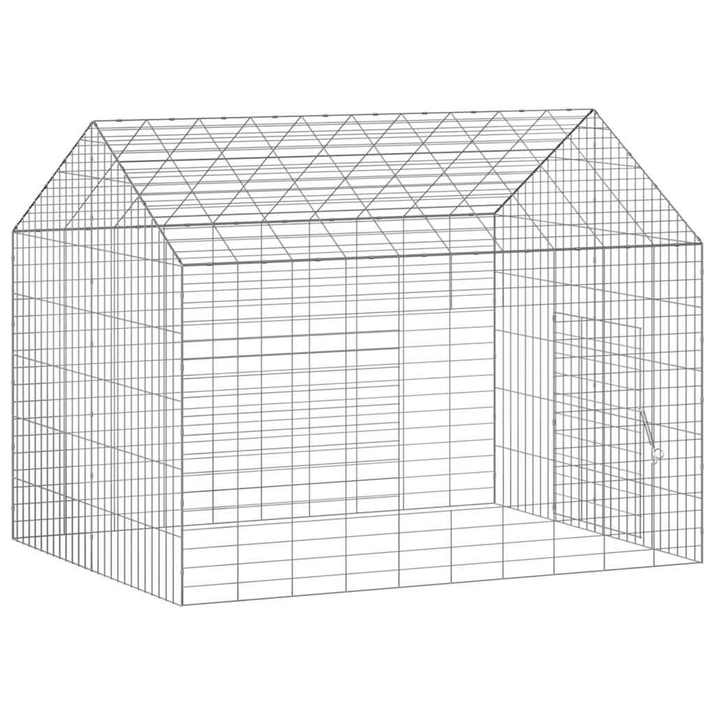 Hasenkäfig Silber 100 X 78 X 78 Cm Verzinkter Stahl