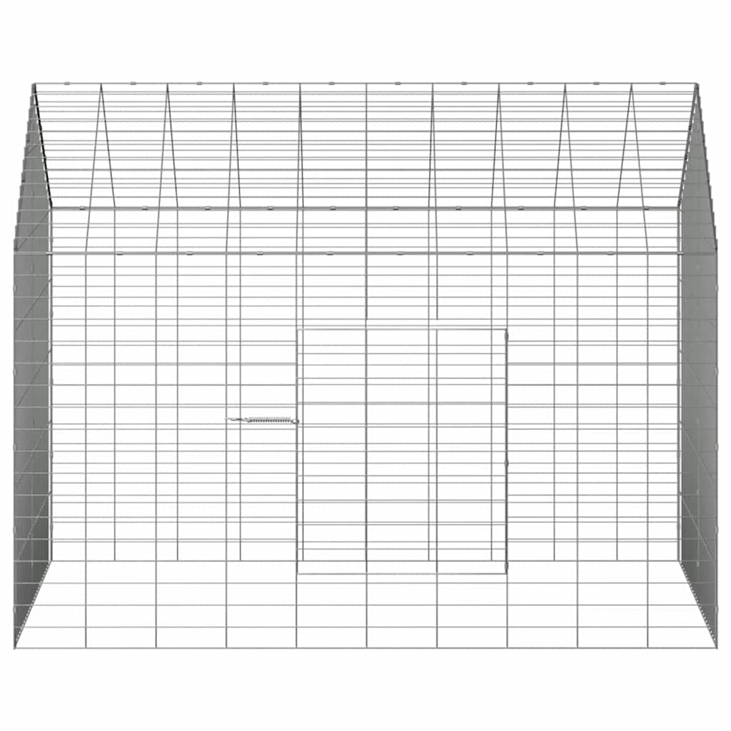 Hasenkäfig Silber 100 X 78 X 78 Cm Verzinkter Stahl