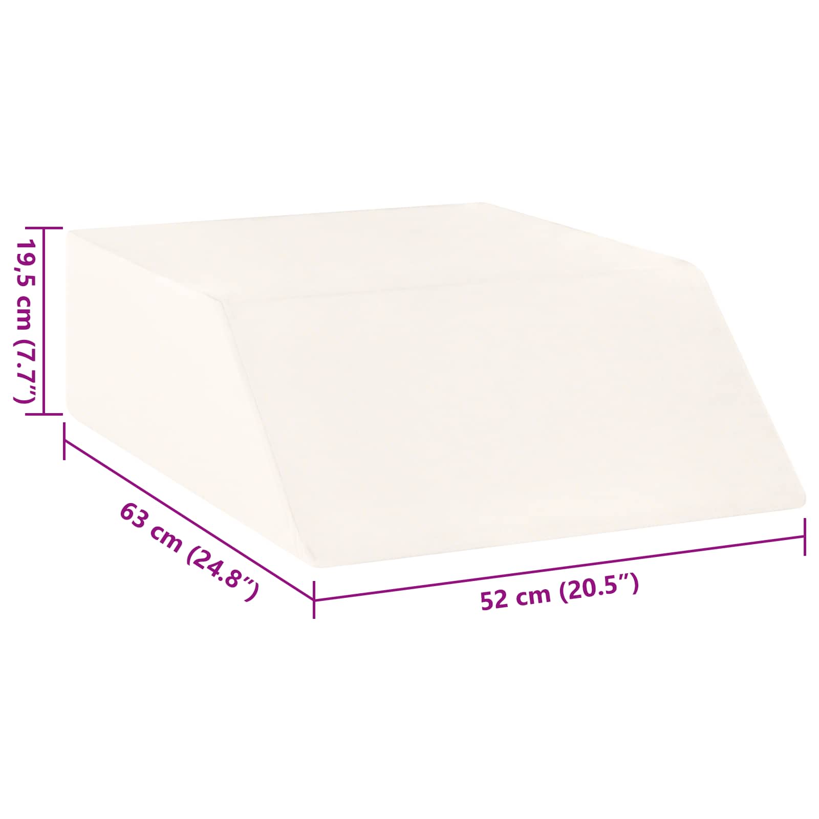 Beinkissen Uni 63 X 52 X 19,5 Cm Pu-Schaum