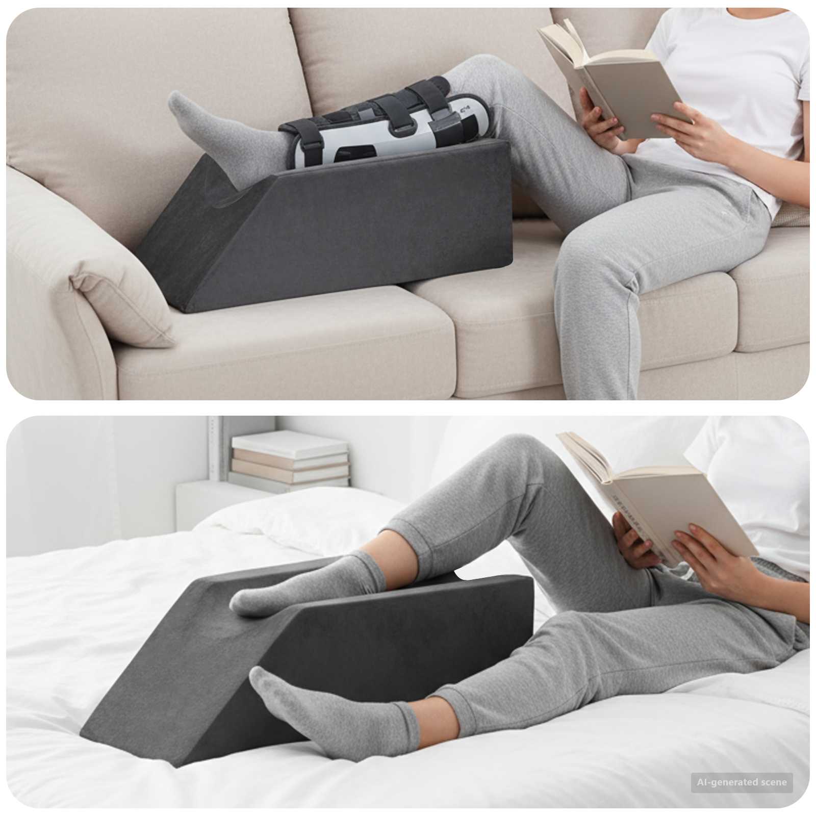 Beinkissen Uni 68 X 25 X 21,5 Cm Pu-Schaum