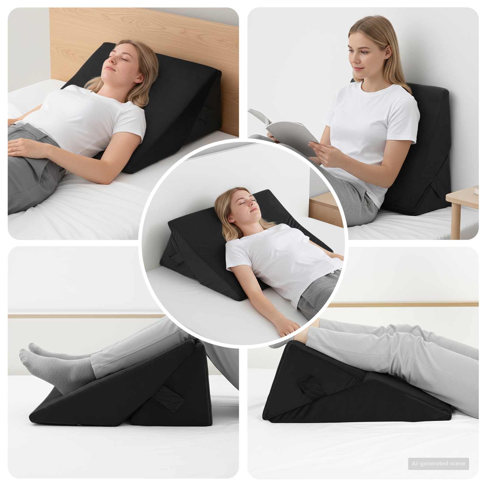 Keil Kopfkissen 55 X 55 X 26 Cm Viscoschaum