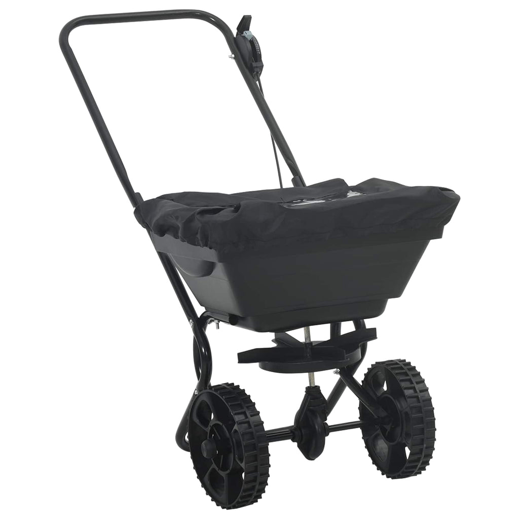 Streuer Schwarz 82 X 46 X 75 Cm Pvc Und Stahl