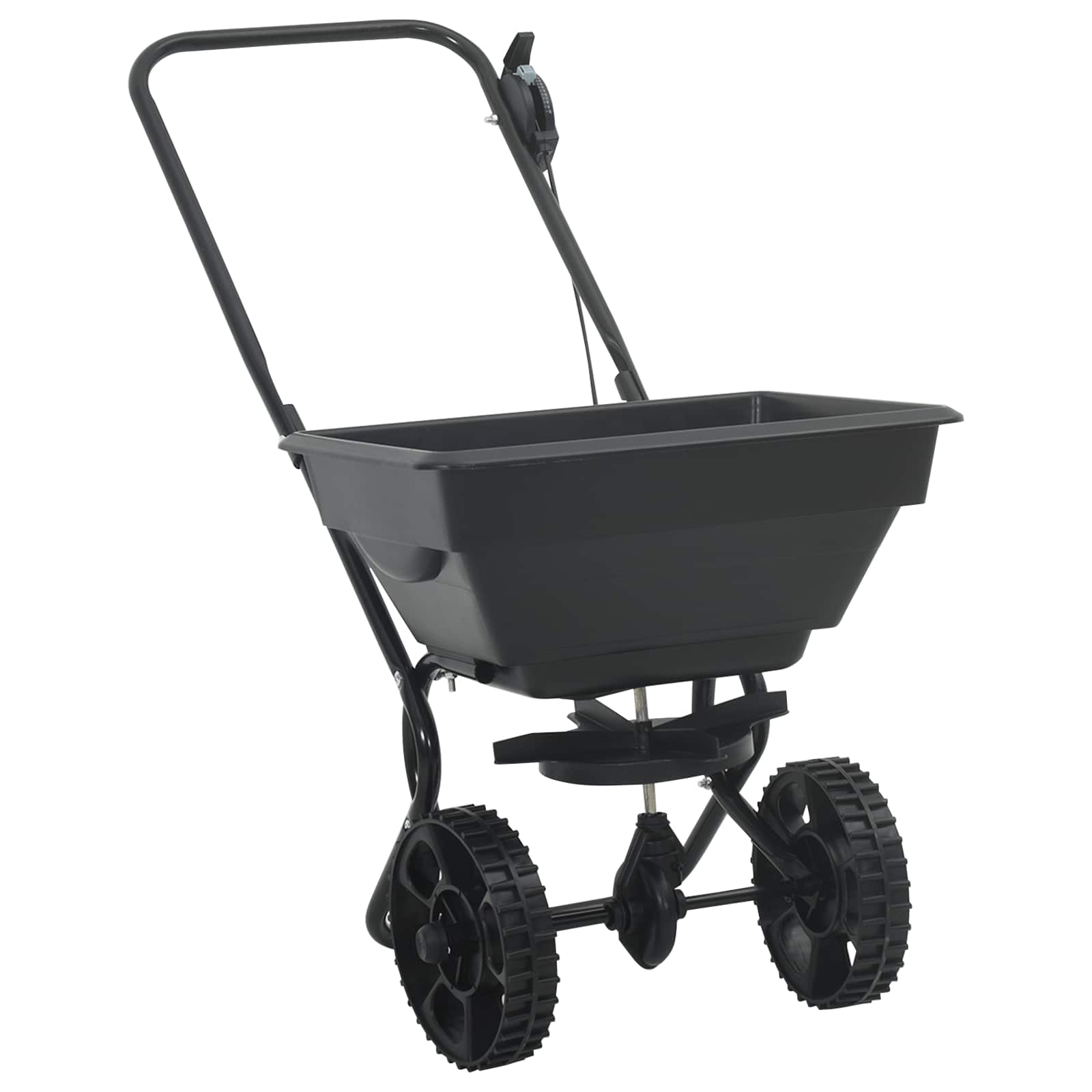 Streuer Schwarz 82 X 46 X 75 Cm Pvc Und Stahl