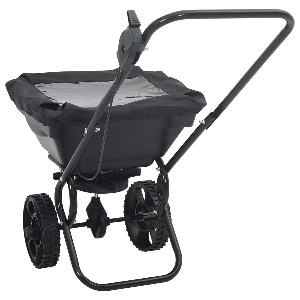 Streuer Schwarz 82 X 46 X 75 Cm Pvc Und Stahl