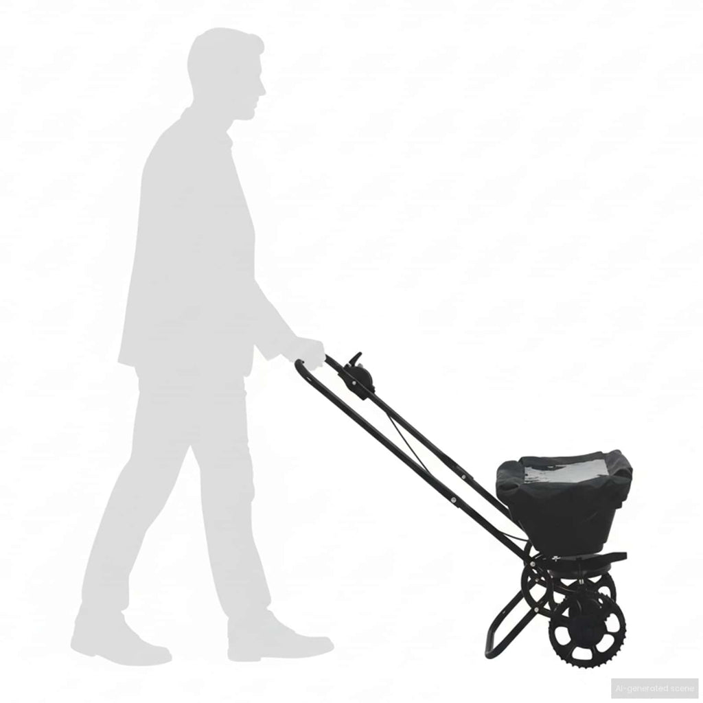 Streuer Schwarz 82 X 46 X 75 Cm Pvc Und Stahl