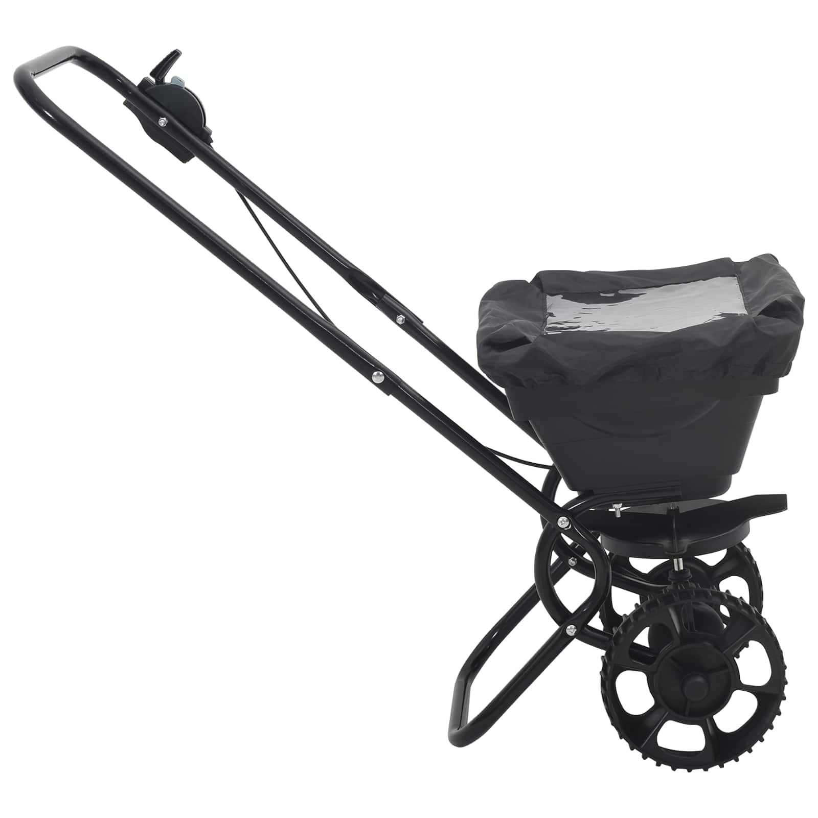 Streuer Schwarz 82 X 46 X 75 Cm Pvc Und Stahl