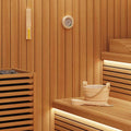 Sauna Zubehör Set 4 Pcs Braun Massives Kiefernholz Und Hanf