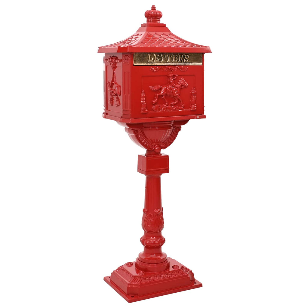 Sockel-Briefkasten Aluminium Vintage-Stil Rostfrei