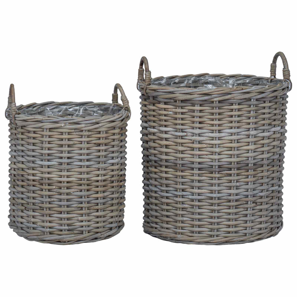 Blumentopf Körbchen Mit Speicher 2 Pcs Lacak Rattan