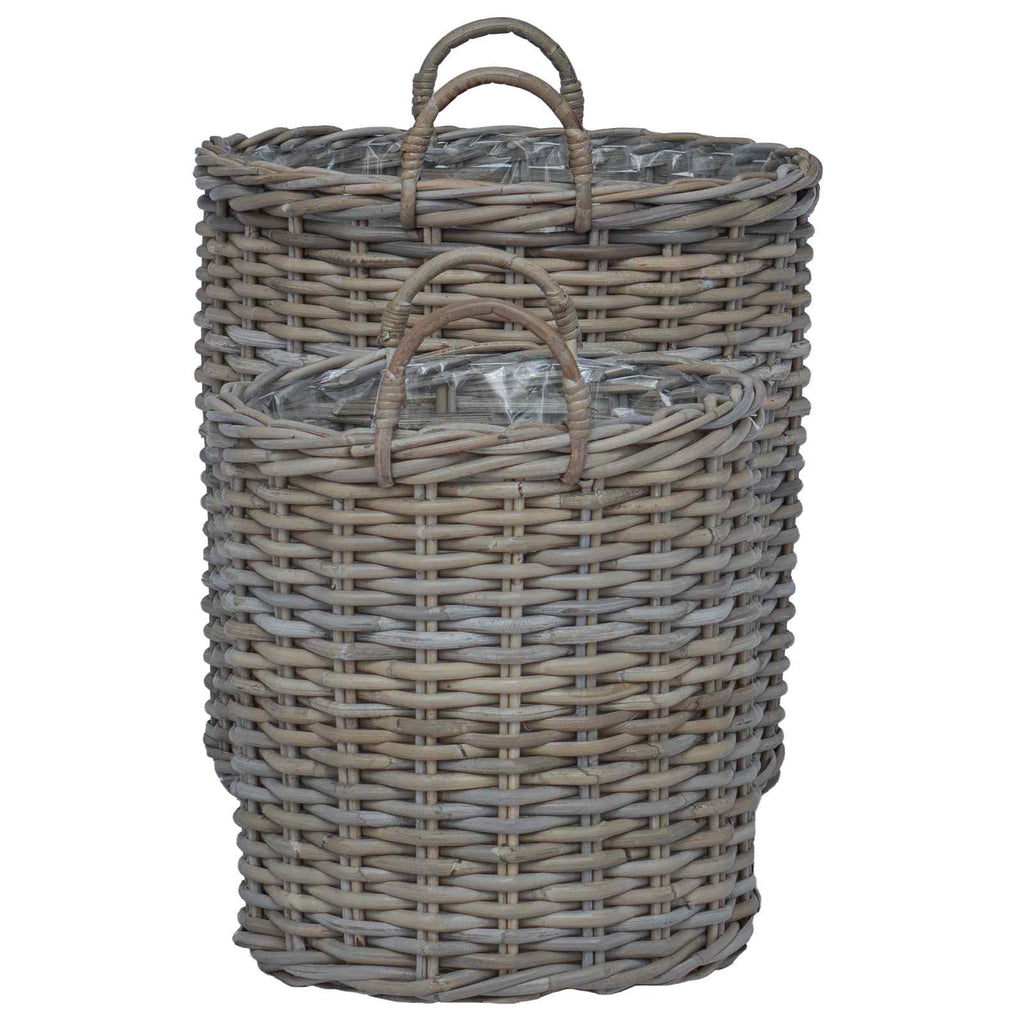 Blumentopf Körbchen Mit Speicher 2 Pcs Lacak Rattan