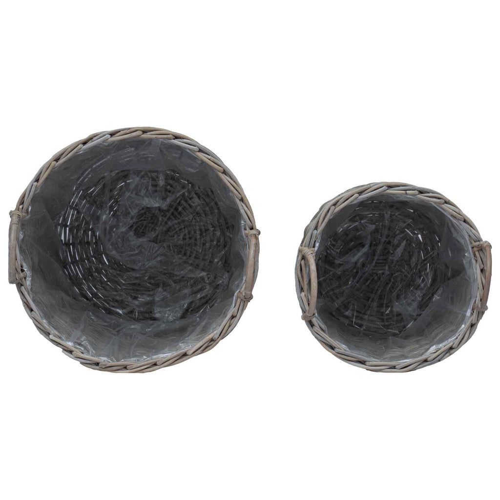 Blumentopf Körbchen Mit Speicher 2 Pcs Lacak Rattan