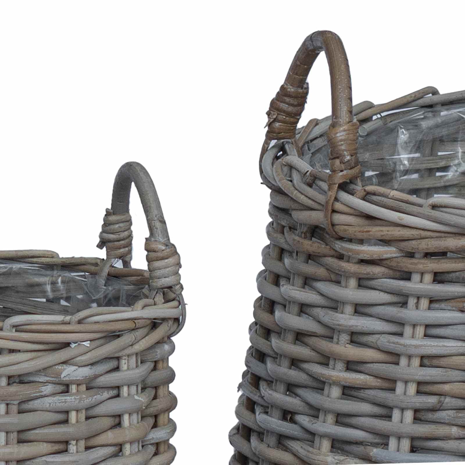 Blumentopf Körbchen Mit Speicher 2 Pcs Lacak Rattan