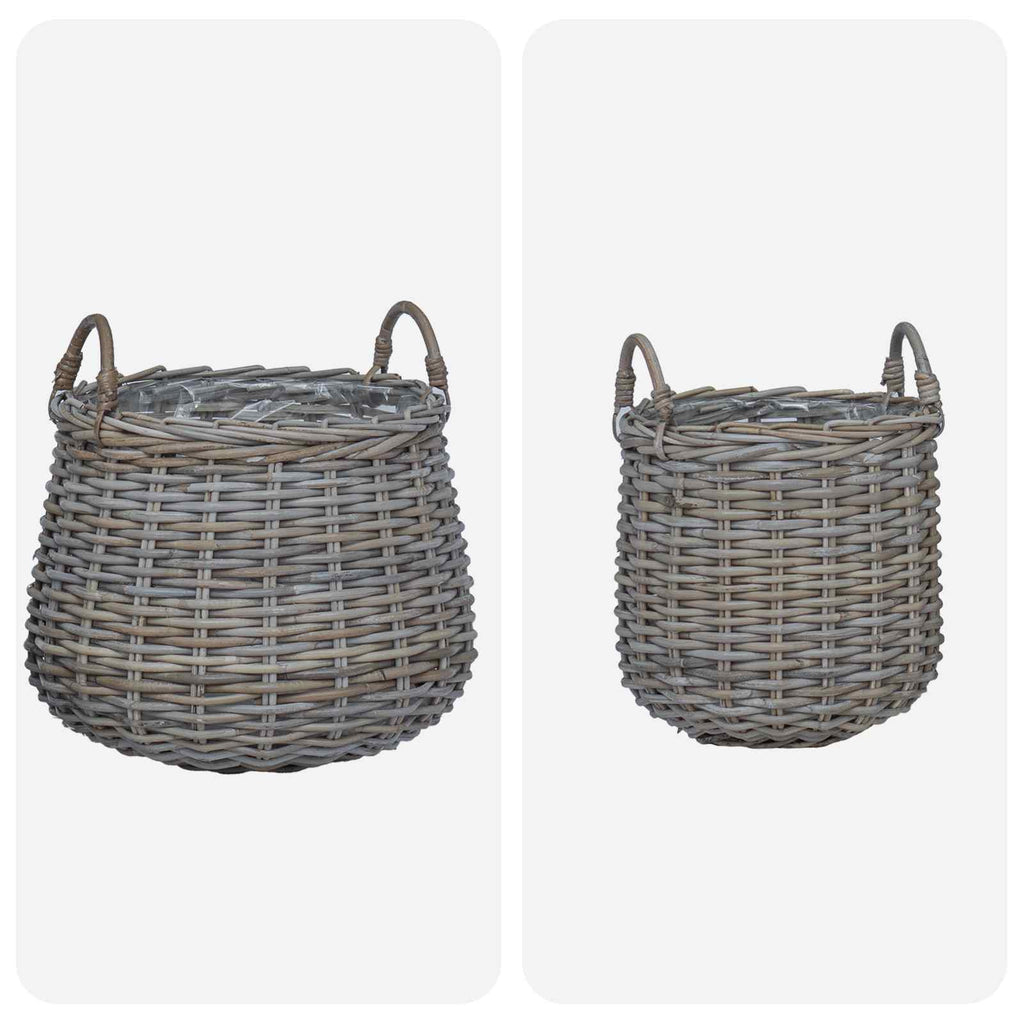 Blumentopf Körbchen Mit Speicher 2 Pcs Lacak Rattan