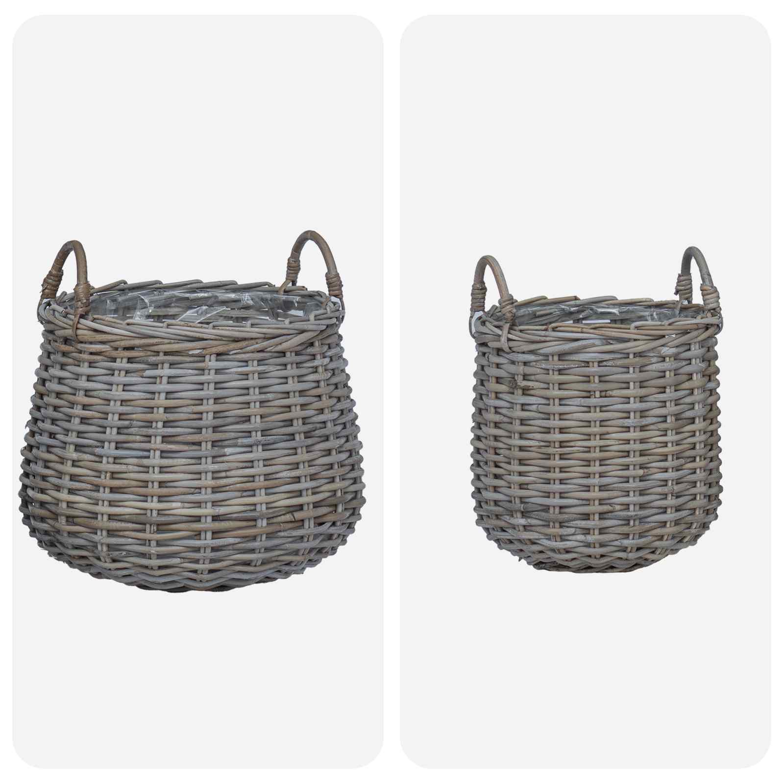 Blumentopf Körbchen Mit Speicher 2 Pcs Lacak Rattan