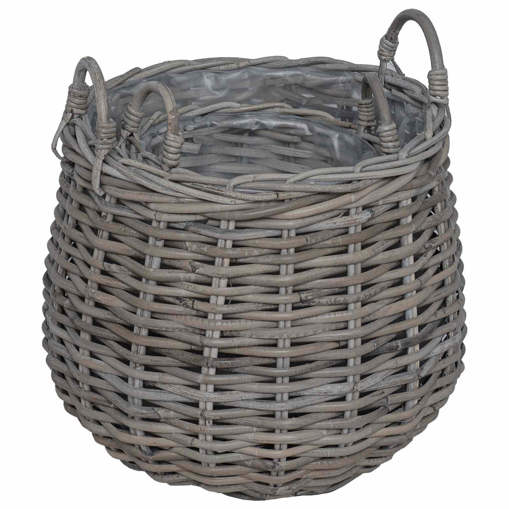 Blumentopf Körbchen Mit Speicher 2 Pcs Lacak Rattan