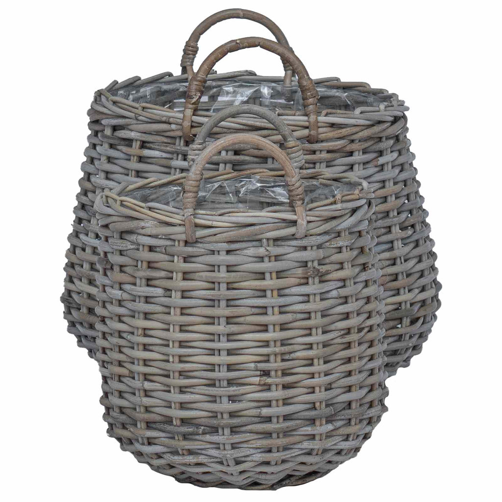 Blumentopf Körbchen Mit Speicher 2 Pcs Lacak Rattan