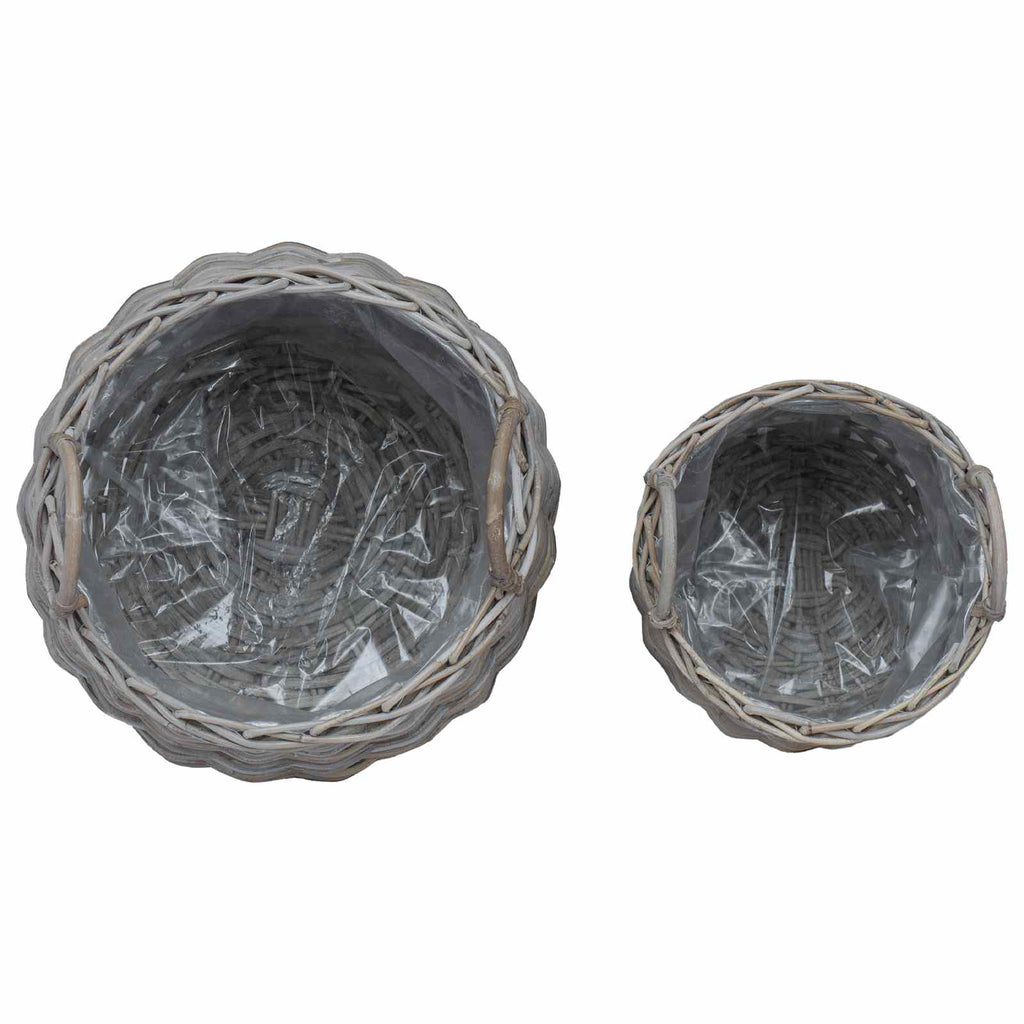 Blumentopf Körbchen Mit Speicher 2 Pcs Lacak Rattan