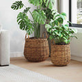 Blumentopf Körbchen Mit Speicher 2 Pcs Lacak Rattan