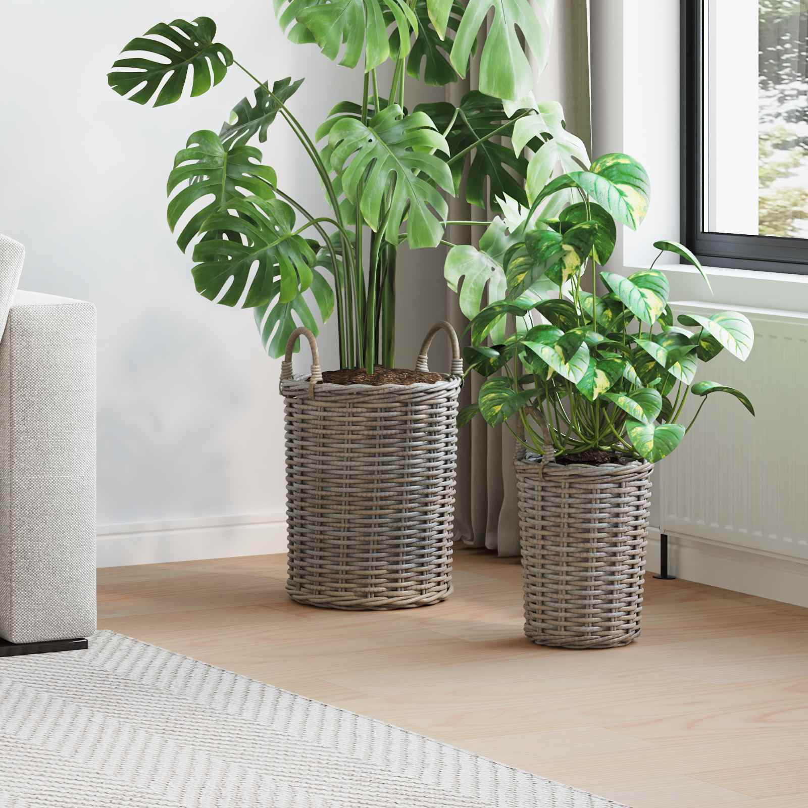 Blumentopfkorb Mit Speicher 2 Pcs