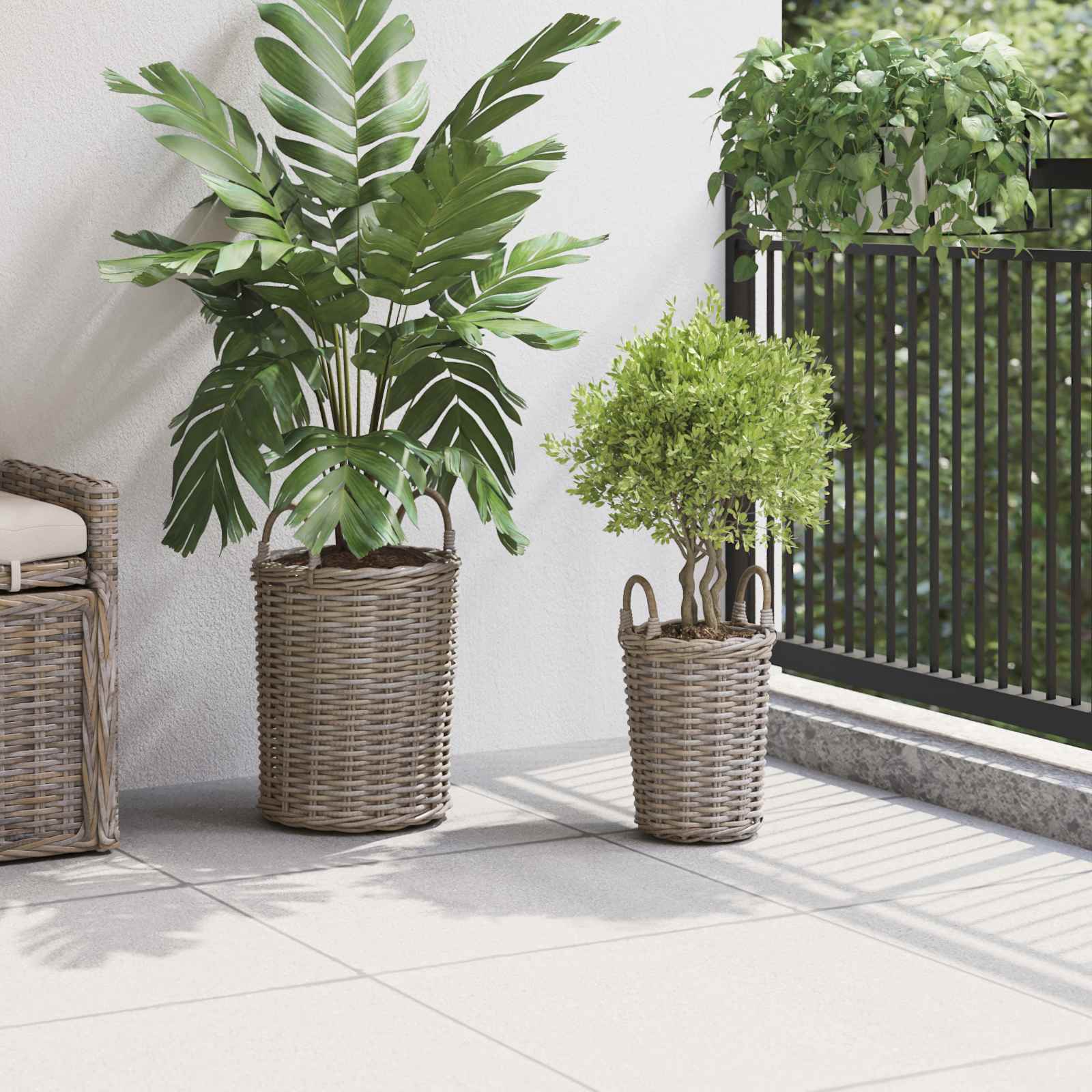 Blumentopfkorb Mit Speicher 2 Pcs