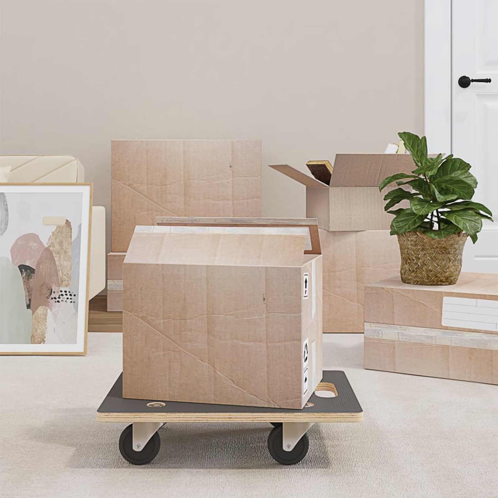 Transportroller 2 Stk. Rechteckig 50X35X11,5 Cm 250 Kg