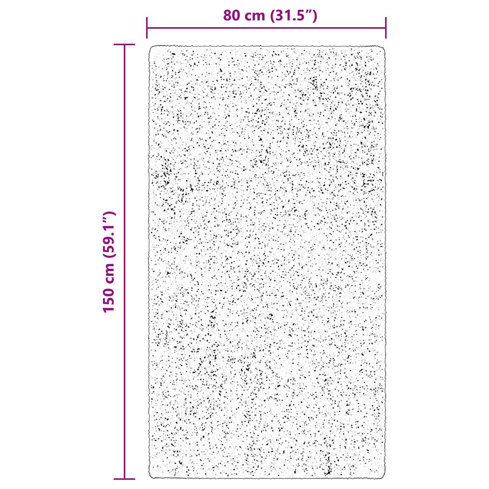 Bereichsteppiche Rechtwinklig Huarte 150 X 80 Cm Braun