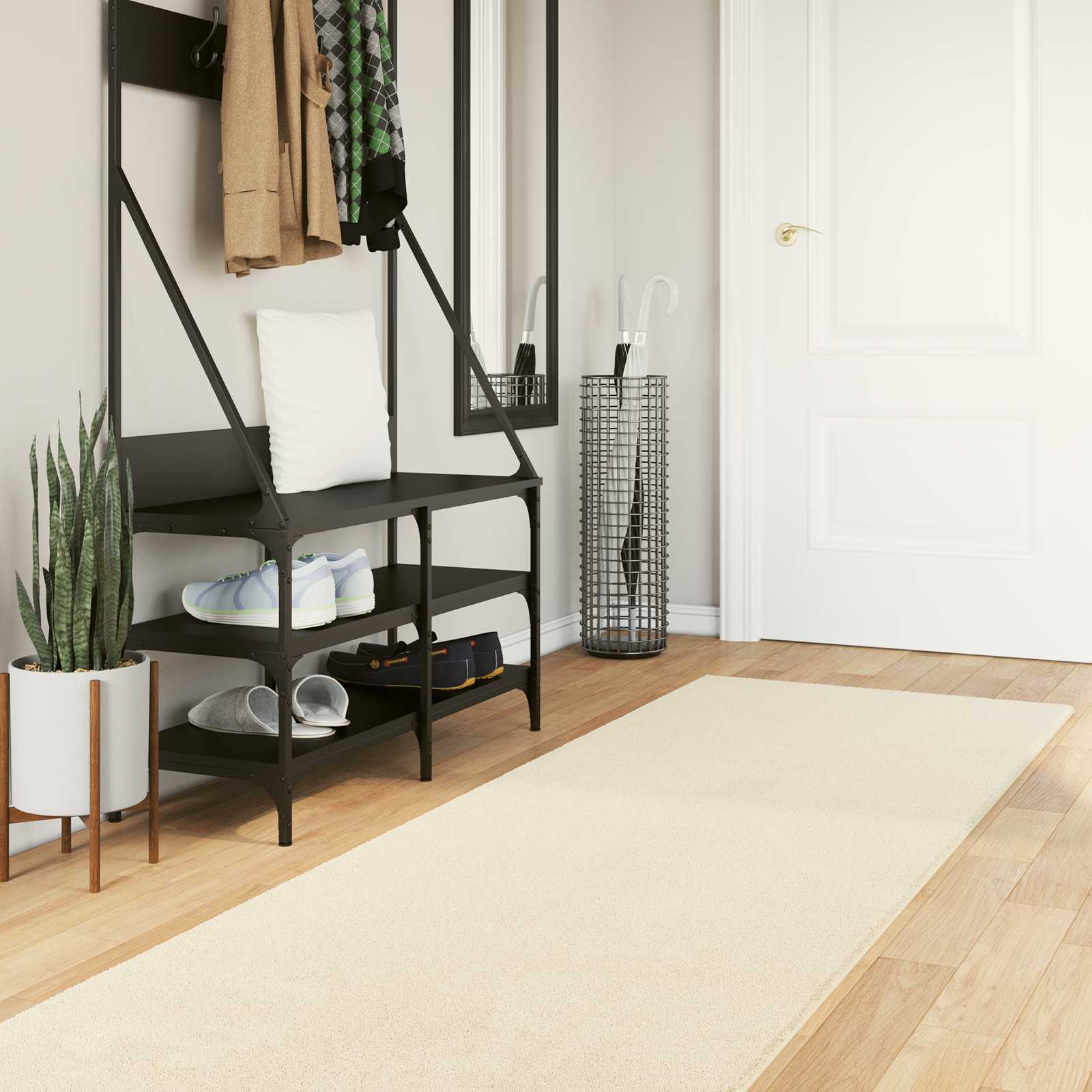 Teppich Huarte Kurzflor Weich Und Waschbar Creme